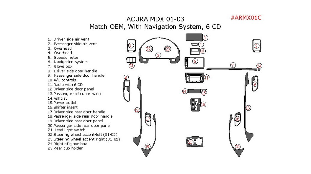 navigation system for a 2003 acura mdx