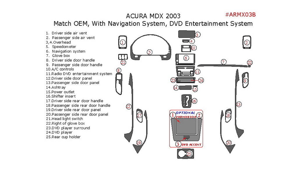 navigation system for a 2003 acura mdx