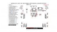 Honda CR-V 2017-2018, For Models With Digital Climate Control, Basic Interior Kit, 46 Pcs.