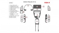 Honda Prelude 1997, 1998, 1999, 2000, 2001, Full Interior Kit, 13 Pcs.