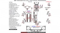 Jeep Wrangler 2011, 2012, 2013, 2014, 2015, 2016, 2017, With Manual Transmission, Full Interior Kit, 67 Pcs.