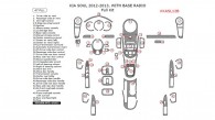 Kia Soul 2012-2013, With Base Radio, Full Interior Kit, 47 Pcs.