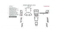 Nissan Leaf 2011-2012, Full Interior Kit, 21 Pcs.