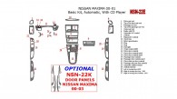 Nissan Maxima 2000-2001, Basic Interior Kit, Automatic, Radio With CD Player, 27 Pcs.