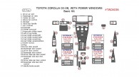 Toyota Corolla 2003, 2004, 2005, 2006, 2007, 2008, Basic Interior Kit, With Power Windows, 27 Pcs.