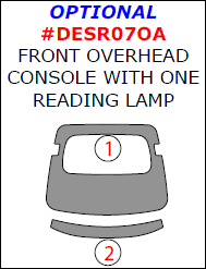 Dodge Sprinter 2007, 2008, 2009, Interior Kit, Optional Front Overhead Console With One Reading Lamp, 2 Pcs. dash trim kits options