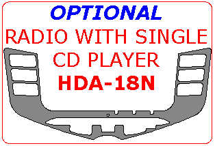 Honda Accord 2003 2004 2005 2006 2007 Interior Dash Kit Optional Radio With Single Cd Player 1 Pcs