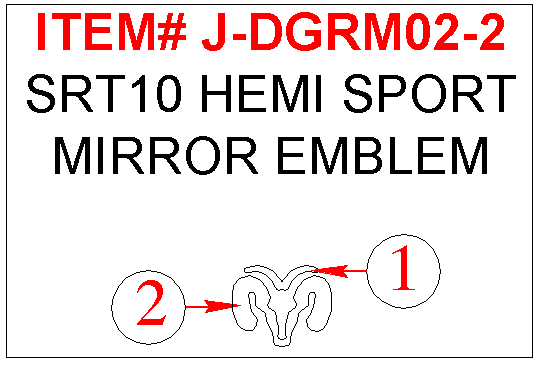 Dodge RAM 1500 2002, 2003, 2004, 2005, 2006, 2007, 2008, RAM 2500/3500 2003-2005, SRT10 Hemi Sport Mirror Emblems For Dodge, Exterior Kit dash trim kits options