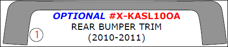 Kia Soul 2010-2011, Exterior Kit, Optional Rear Bumper Trim, 1 Pcs. dash trim kits options